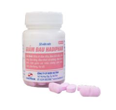 GIẢM ĐAU HADIPHAR hỗ trợ giảm đau hạ sốt